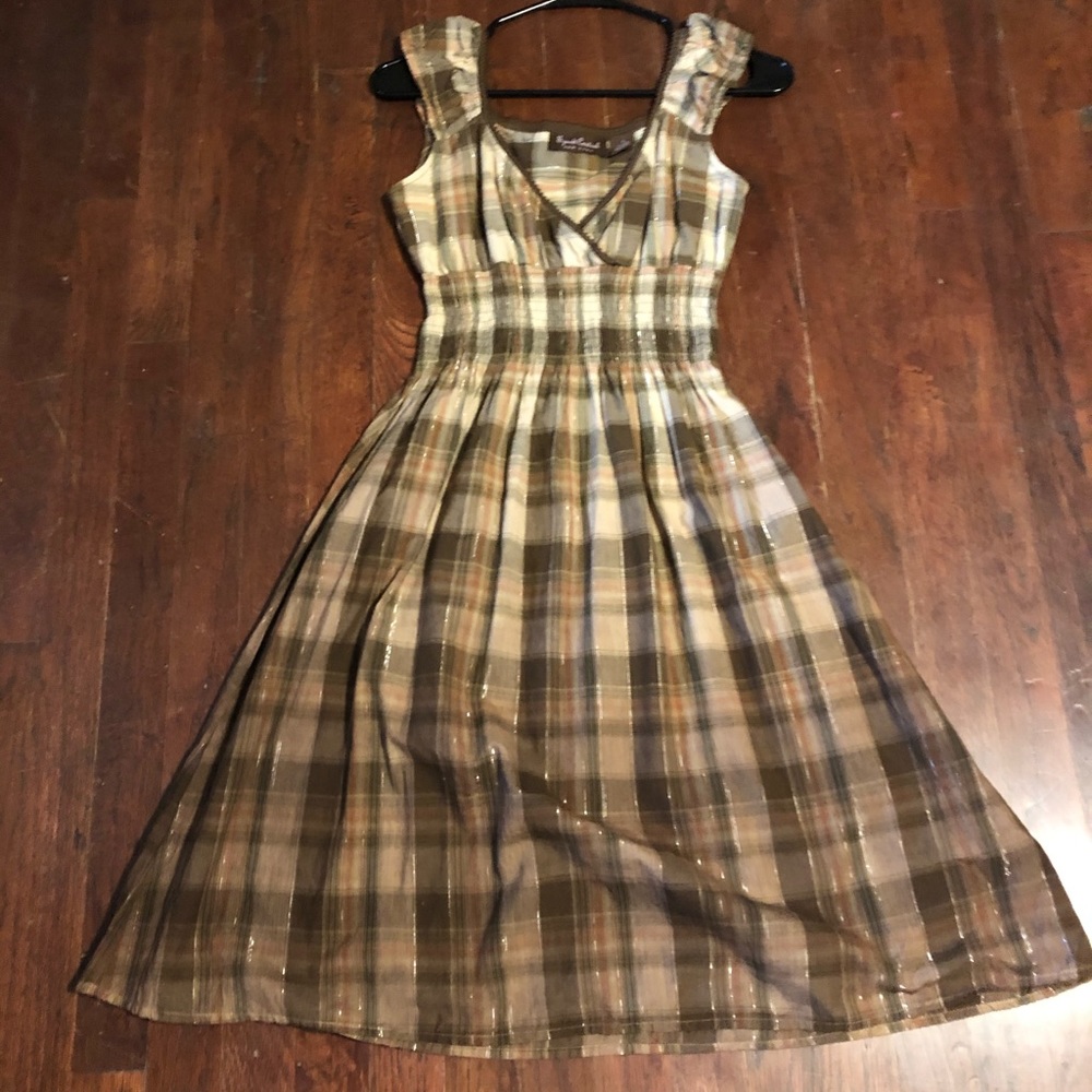 Speed Control New York Brown Plaid Dress